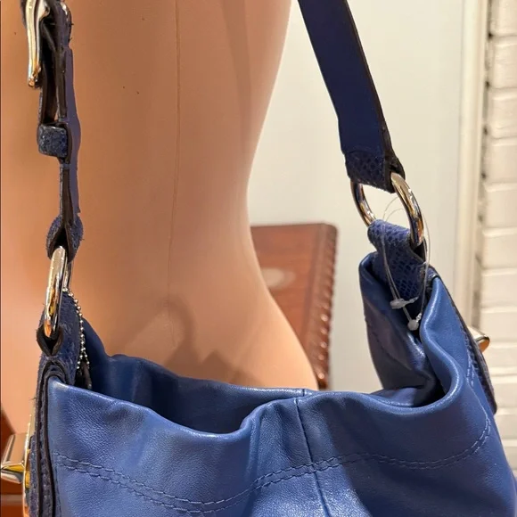 Coach Blue Leather Shoulder Bag F1176-F16535 - Picture 6 of 13